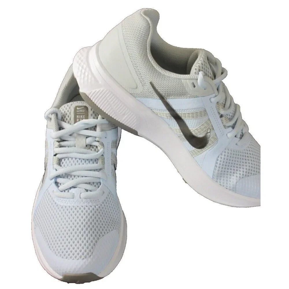 Nike Women's Run Swift 2 Half Blue Metallic Pewter Grey Running Shoes Sizes NIB